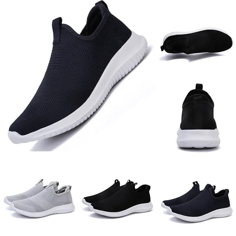 Poids léger femmes hommes chaussures de course noir blanc bleu marine sans lacets baskets pour hommes sans lacet baskets de sport marque maison fabriquée en Chine