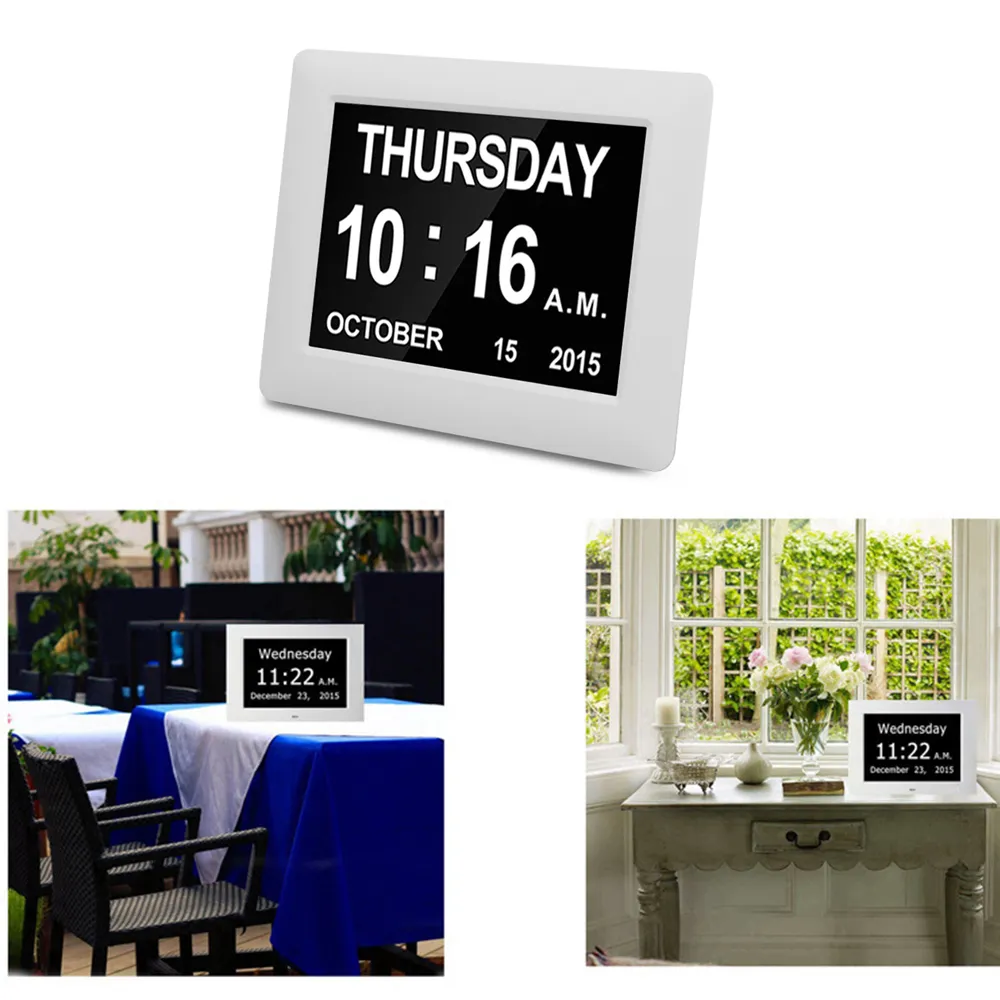 large digital led calendar clock with day date
