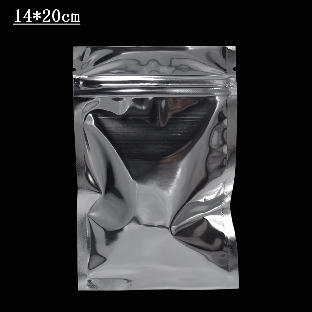 14*20cm Pack Package Bags Zipper Pouches Aluminum Foil Zip Lock Zip lock Mylar Bag Food Grain Tea Storage Bags 100Pcs/lot