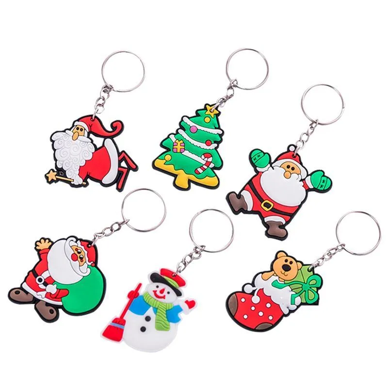 30 PCS Christmas Keychain Set – 6 Festive Designs, Perfect As Holiday Party Favors, Stocking Stuffers & DIY Decorations
