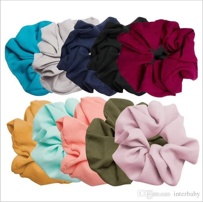 Haarbänder Scrunchie Pferdeschwanz Haarhalter Seil Chiffon Fester Kopfschmuck Elastischer Hahnentritt-Haargummi Accesorios Scrunchy Stirnband YP4850