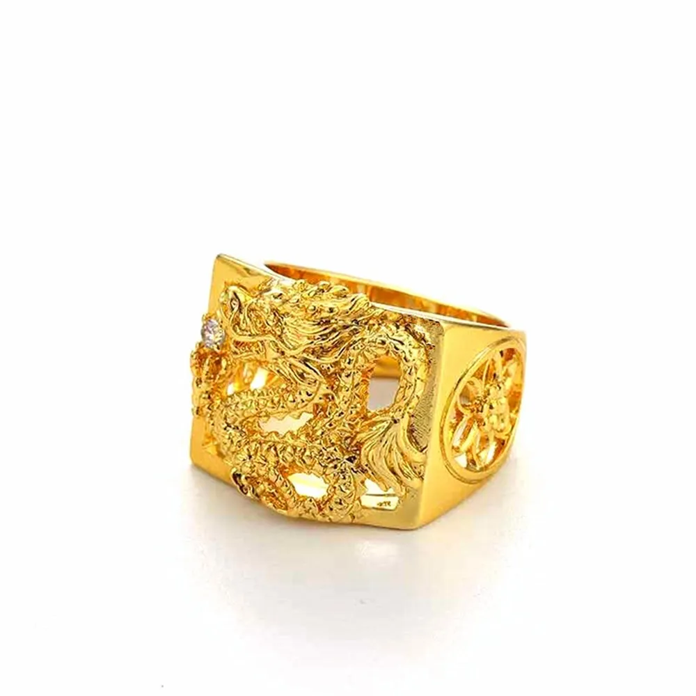 KOTH'S METIC Jewellery Gold Plated Ring for Men Boys Gents Rings in  American Diamond Crystal Cz