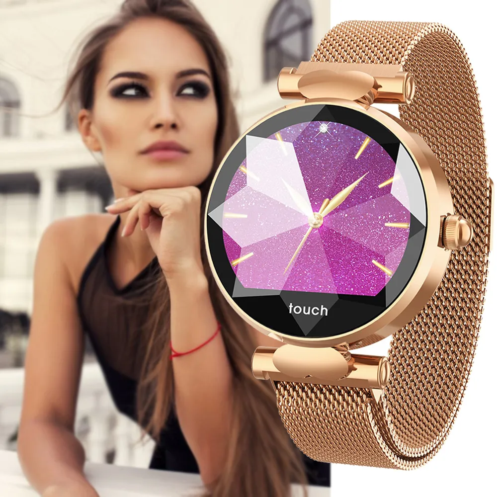 Reloj Inteligente Mujer De Lujo Bluetooth Moda Señora Pulsera