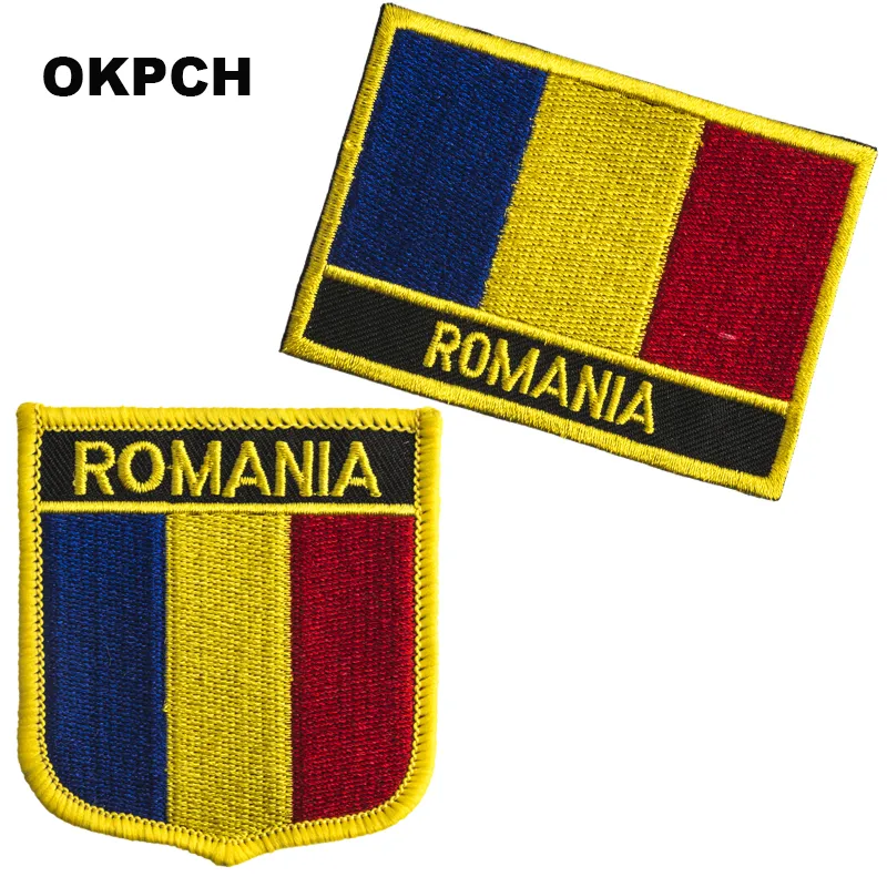 Romania Flag Embroidery Iron On Patch Set PT0109 2 From Susanchen5426