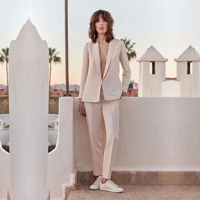 2 piece set womens business suit Female trouser suits wedding formal pant suits office