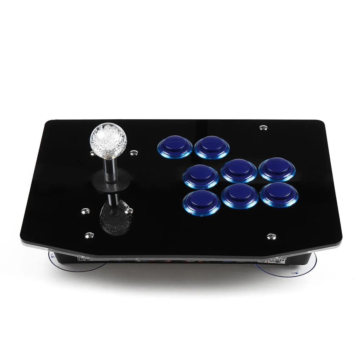 Fightstick Luz Vara Arcade PC Joystick Jogo USB 6 botões do controle - Blue