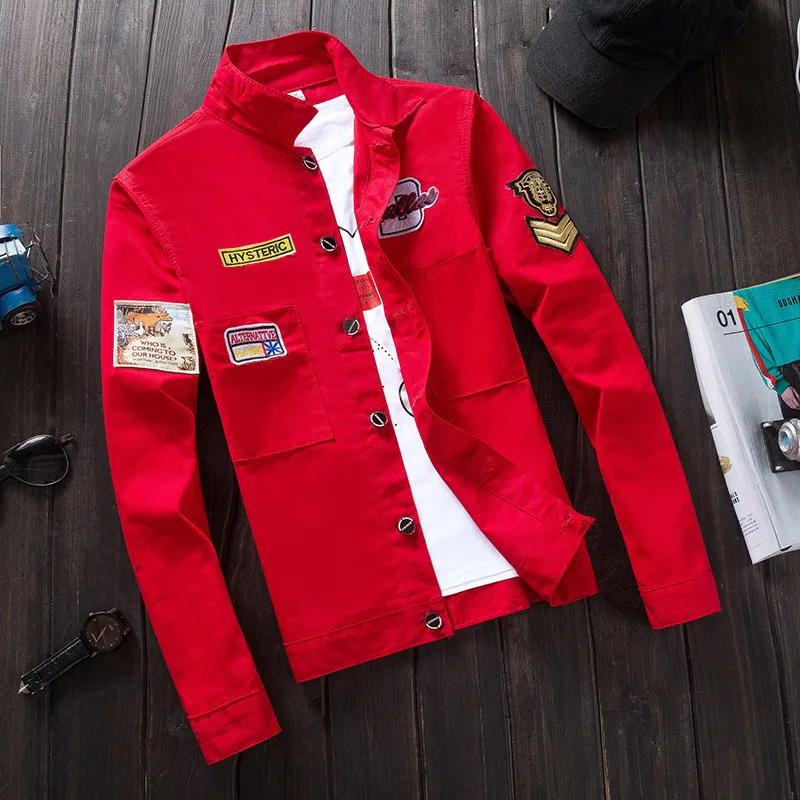 Chaqueta vaquera roja hotsell
