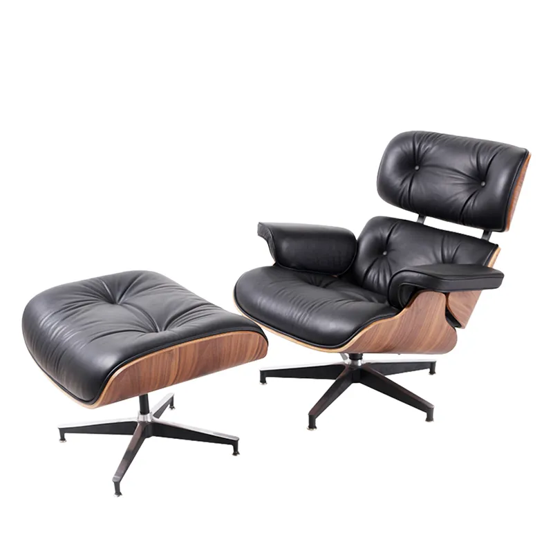 EAMES Lounge Sandalye Ayak Dinlenme Dana Sandalye Yumu ak Ve