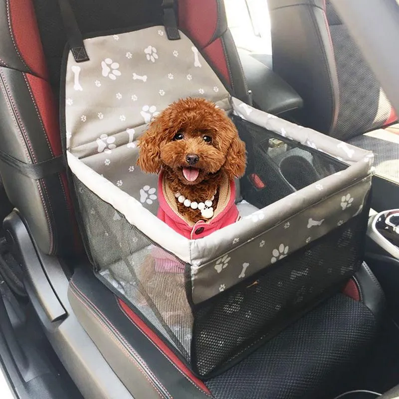 Perro mascota del coche soporte del asiento del filtro impermeable de la  cesta de malla de seguridad Viajar colgar bolsas Perros Asiento Bolsa cesta