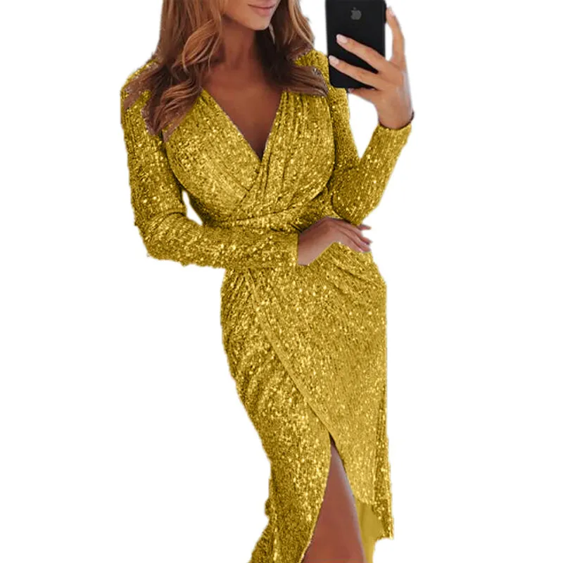 gold sequin dress knee length Amazon.com: Oplxuo Off Shoulder Sequin Dresses for Women Long Sleeve Loose Casual Cocktail Party Dress Sparkly Glitter Short Mini Dress Gold : Clothing, Shoes & Jewelry