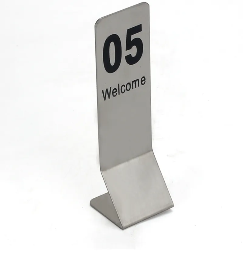 Table Number Sign Stand For Metal Desk Number Sign Plate Stand For