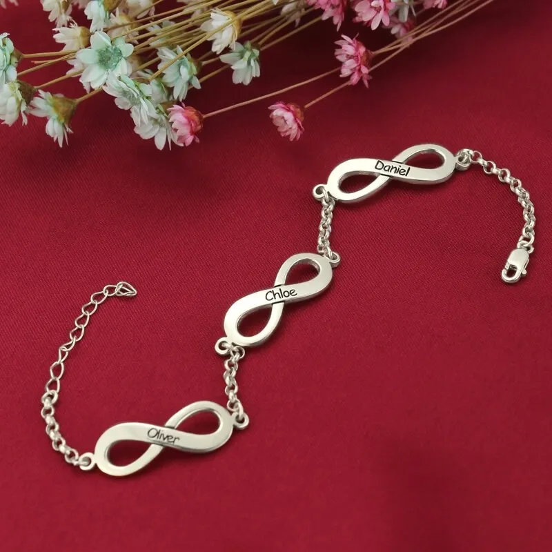 Pulseras Womens Infinity Name Letter Bracelet ... From Landong06 