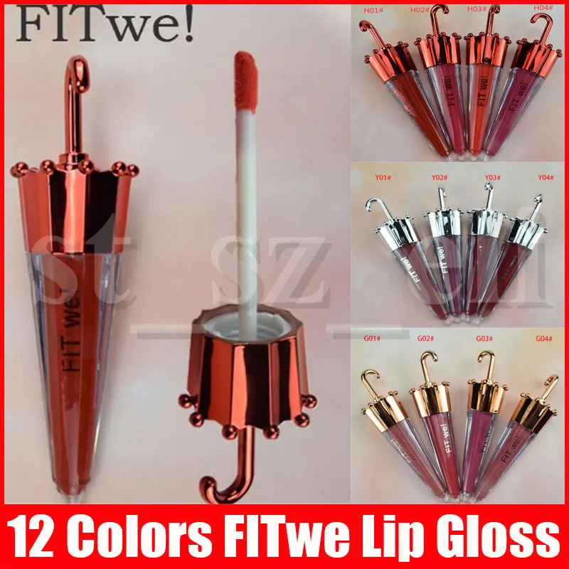 Lip Makeup Fit we Umbrella Shape Matte Liquid Lipstick Fashion Sexy 12 Colors Lip Gloss Lipgloss