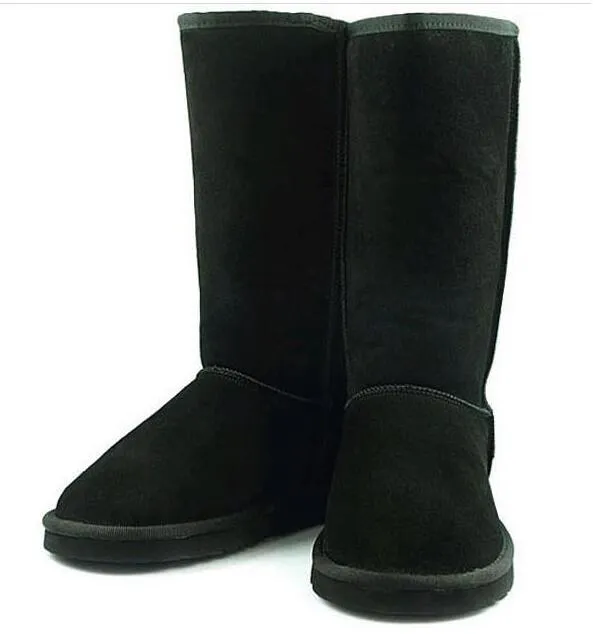 Envío DORP WGG5815 Classica estilo eje alto Botas de nieve para mujer Estilo de moda de invierno Cálido estable Con bolsa de polvo certificada botas negras