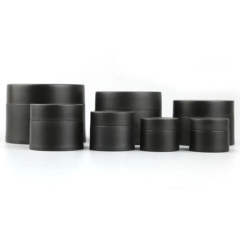 3G 5G 10G 15G 30G 50G 80G Frosted Black Cream Potten Flessen Pot Container Plastic Fles Make Facial Jar