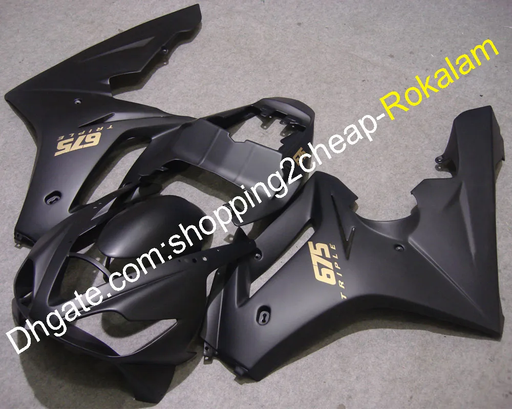 Мотоцикл обтекал для Triumph Daytona 675 2006 2007 2008 Daytona675 06 07 08 Matte Black Flating Aftermarket Kit (литье под давлением)