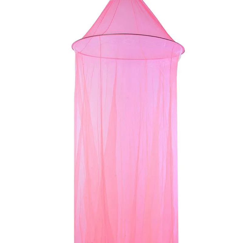 Romantisch Roze Ronde Mosquito Kantnet voor Baby Hung Dome Bed Dome Tenten Baby Volwassenen Plafond Hanging Canopy Decor