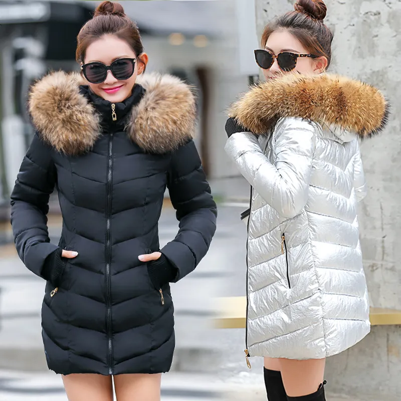 New Long Parkas Female Women Winter Jacket Coat Thick Cotton Warm Jackets Womens Outwear Parka Plus Size Fur Coat