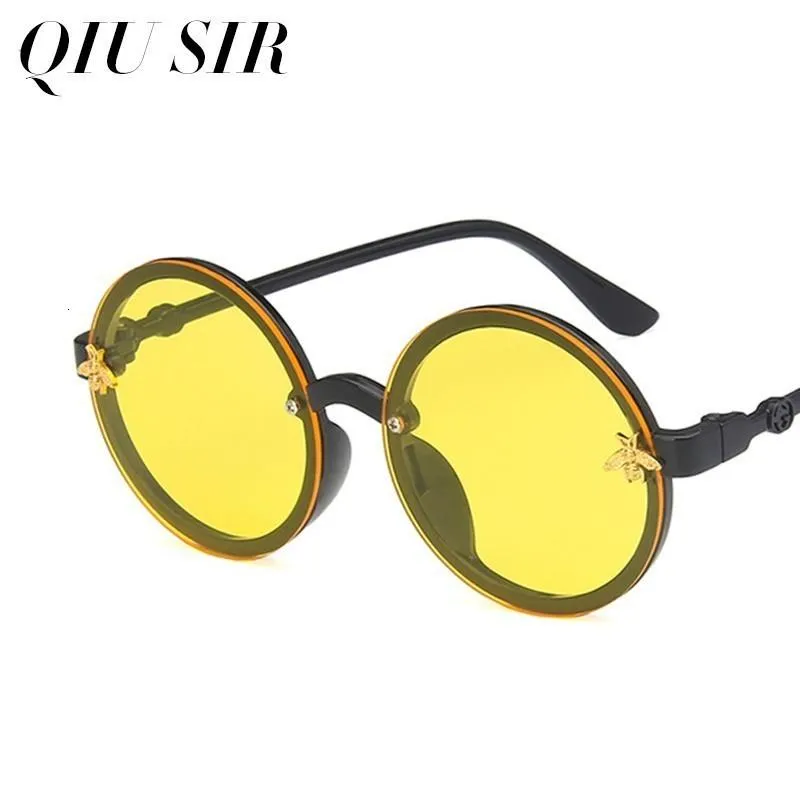 Fashion Cute Round Sunglasses Kids Steampunk Boys Girls Luxury Vintage Children Sun Glasses