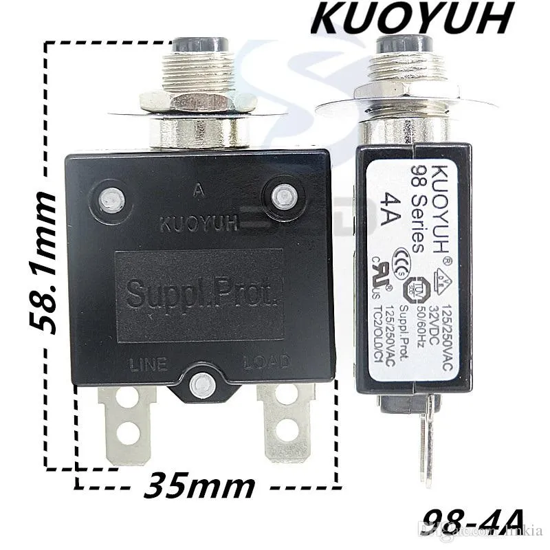 Disjoncteurs Taiwan KUOYUH 98 Series-4A Overcurrent Protector Overload Switch