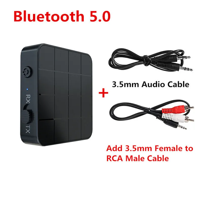 Bluetooth 5.0 tranciever TX/RX 3.5mm socket, Micro B USB battery