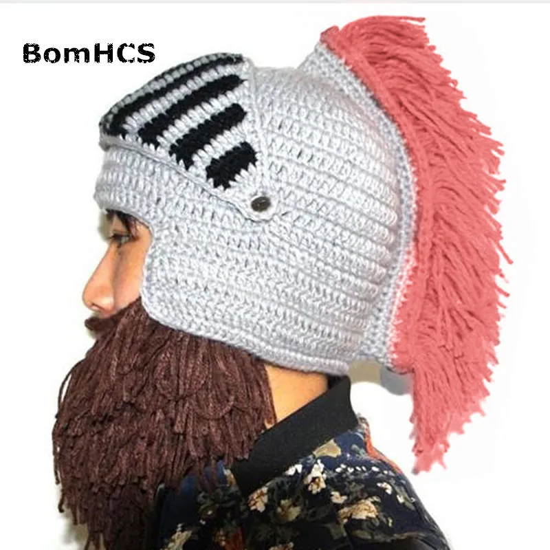 Handmade Red Tassel Roman Knight Knit Helmet Mens Wool Winter Hats For Cosplay And Winter Fun Boscord D18110601 From Shen8409 16.96 DHgate.Com
