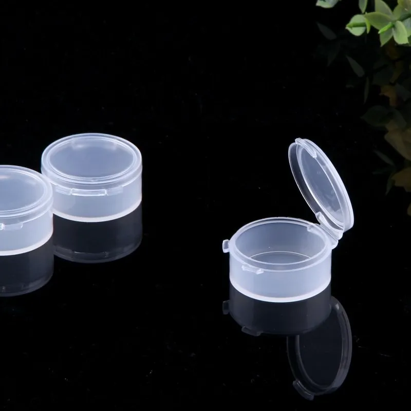 Small round plastic box mini plastic PP box round transparent