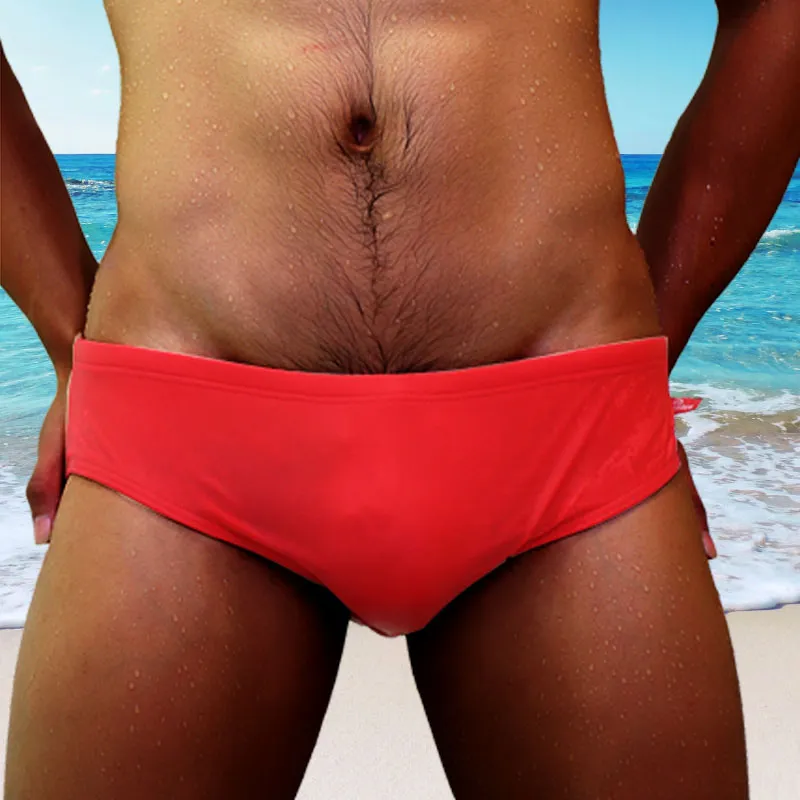 AustinBem Mens Swim Briefs Translucent Sexy Gay Swimwear Man Swimming Trunks Swimsuit Beach Bathing Suit Swimwear Board Shorts Zwembroek New
