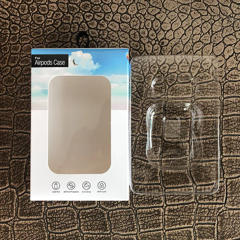 Boîte d'emballage de mallette de transport Airpods personnalisée en gros avec emballage sous blister pour couverture Airpod Paquet de boîtier Airpod Emballage de couverture Airpod