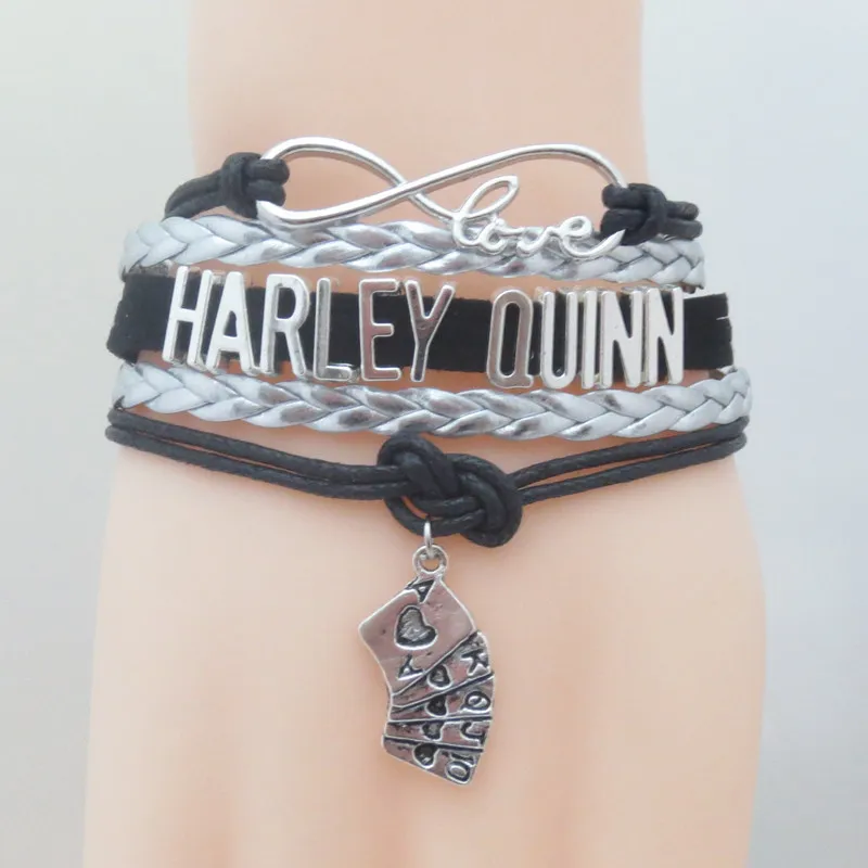 Harley Quinn Bracelet YES SIR Purple Leather Suicide Squad Girl Gold cuffs  | eBay