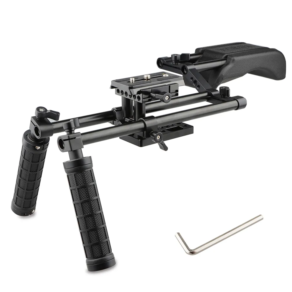 SunSmart Pro DSLR Rig Kit Movie épaule Mont Rig avec Follow Focus et