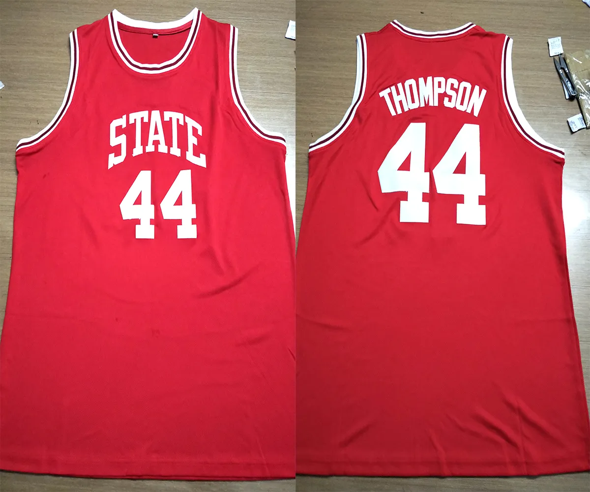 Anpassad basket Jersey Szie XXS-6XL Jämför med liknande artiklar #44 David Thompson NC State Wolfpack College Retro Classic Jerseys Menls sydd