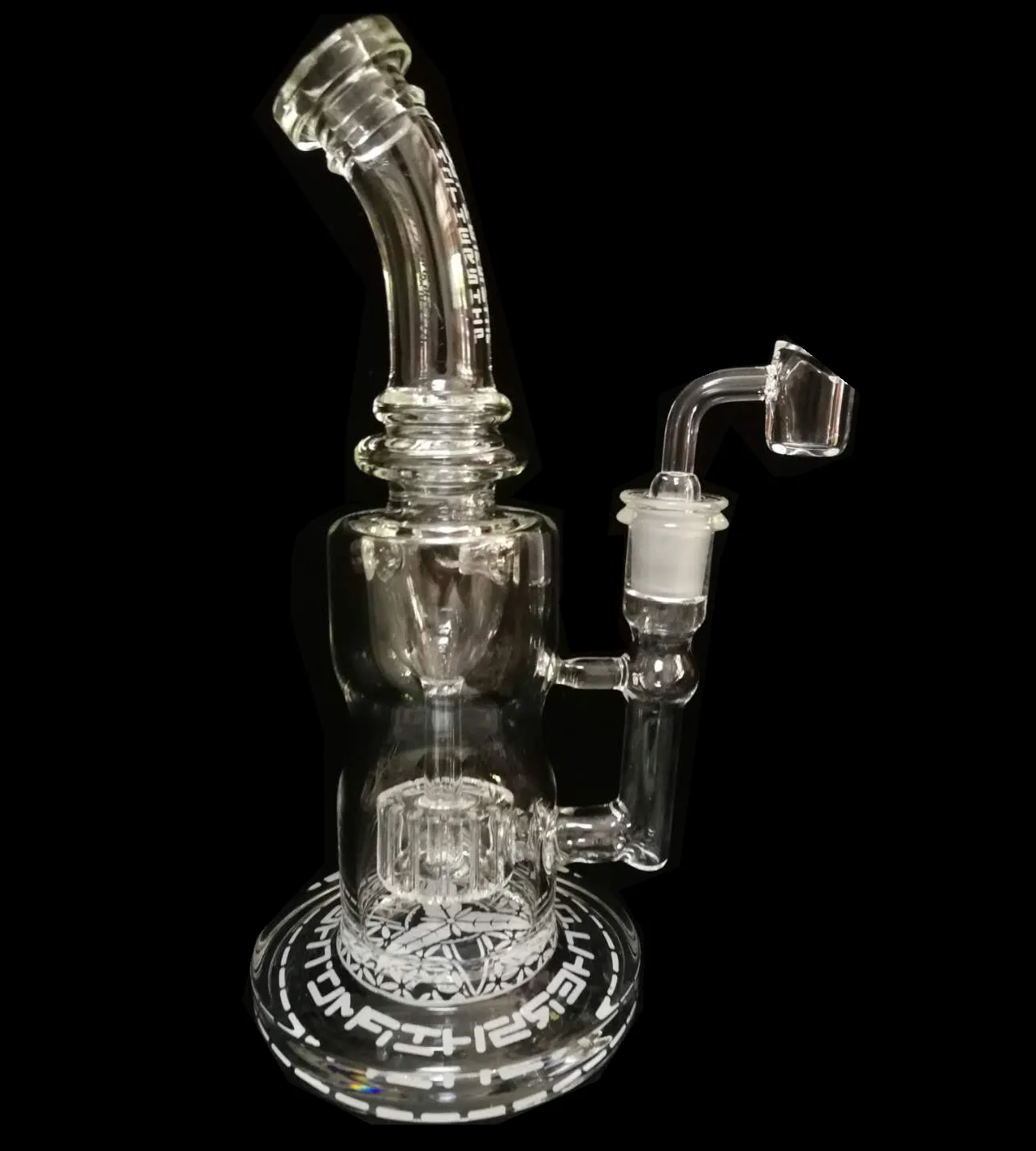 facebook trump Super thick Torus Glass Bongs Torus Recycler smoking glass Water Pipe Bongs fab egg dab rigs glass Hookahs 14.4 mm Joint