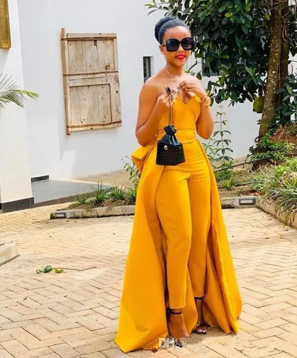 Yellow discount jumpsuit formal