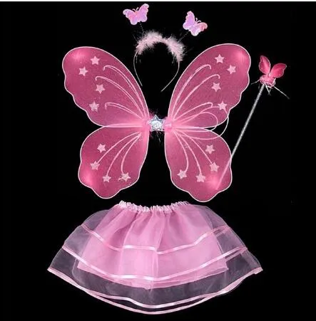 Set Costume Principessa E Fata Per Bambine – Gonna Tutù, Ali Farfalla, Bacchetta E Accessori – Vestito Per Carnevale, Halloween E Compleanno