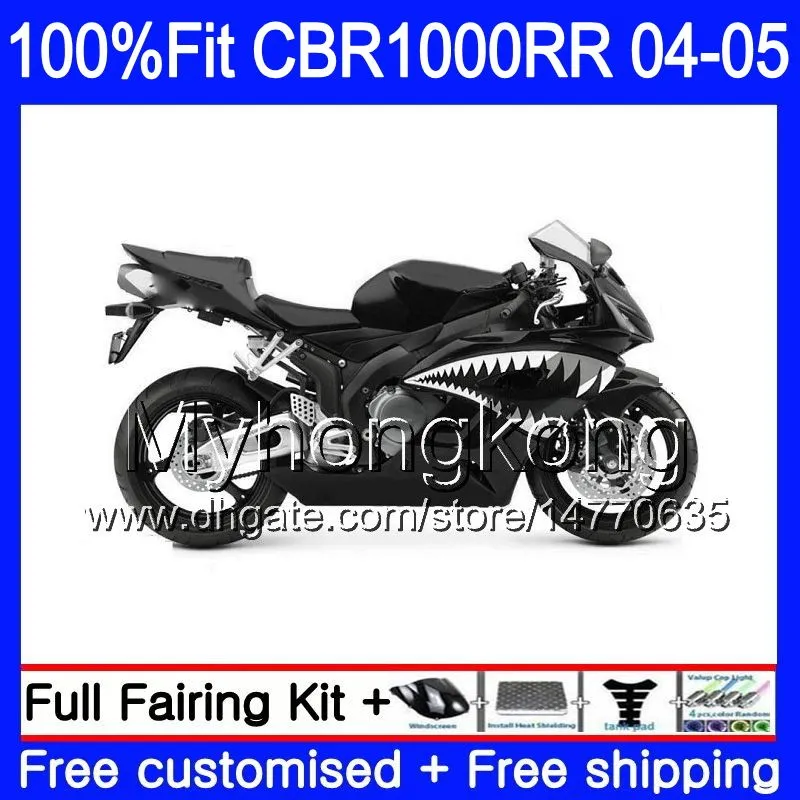 注入ボディ+タンク用Honda CBR 1000RR CBR1000 RR 04-05 275Hm.0 CBR1000RR 04 05 CBR 1000 RR 2004 2005 OEM Fairingsキット光沢のあるサメの魚