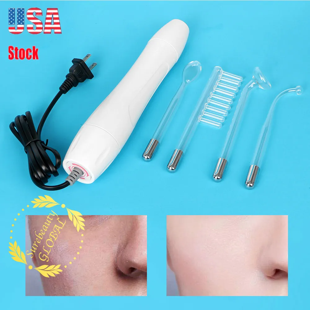 Handle High Frequency Machine Facial Device Skin Spot Reduction Wrinkle Removal Beauty Equipment Home Use US Stock