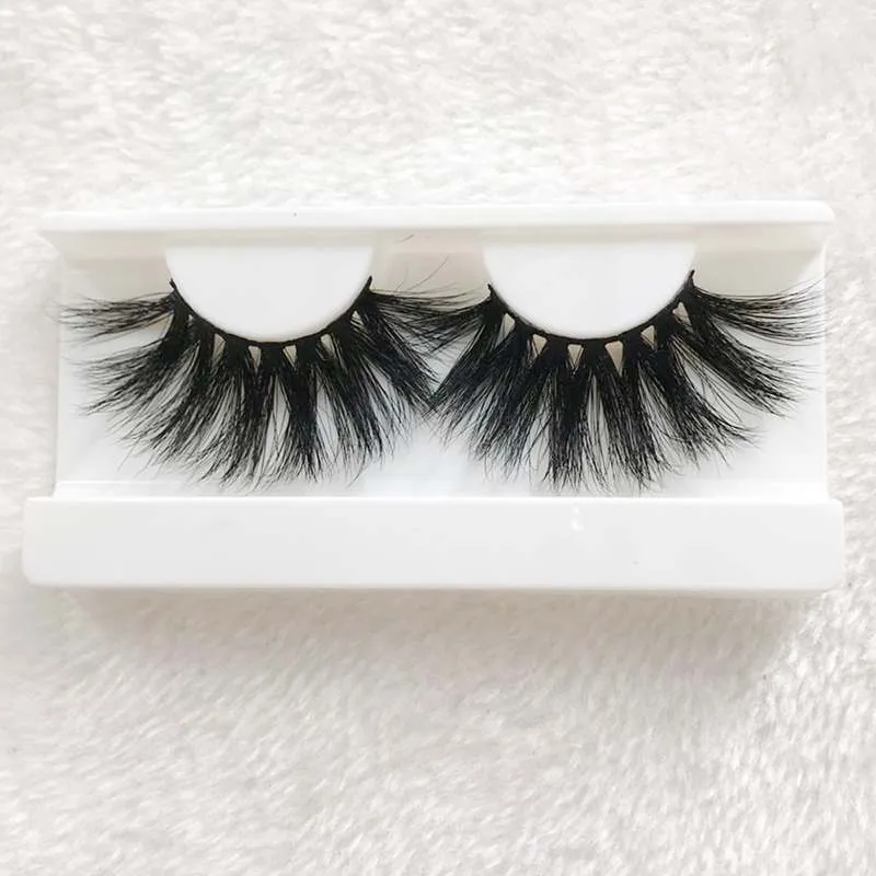 Atacado 5D 25mm Mink Eyelashes Natural Longo Full Strip Mink Hair Chotes Costume Embalagem Magnética Caixa