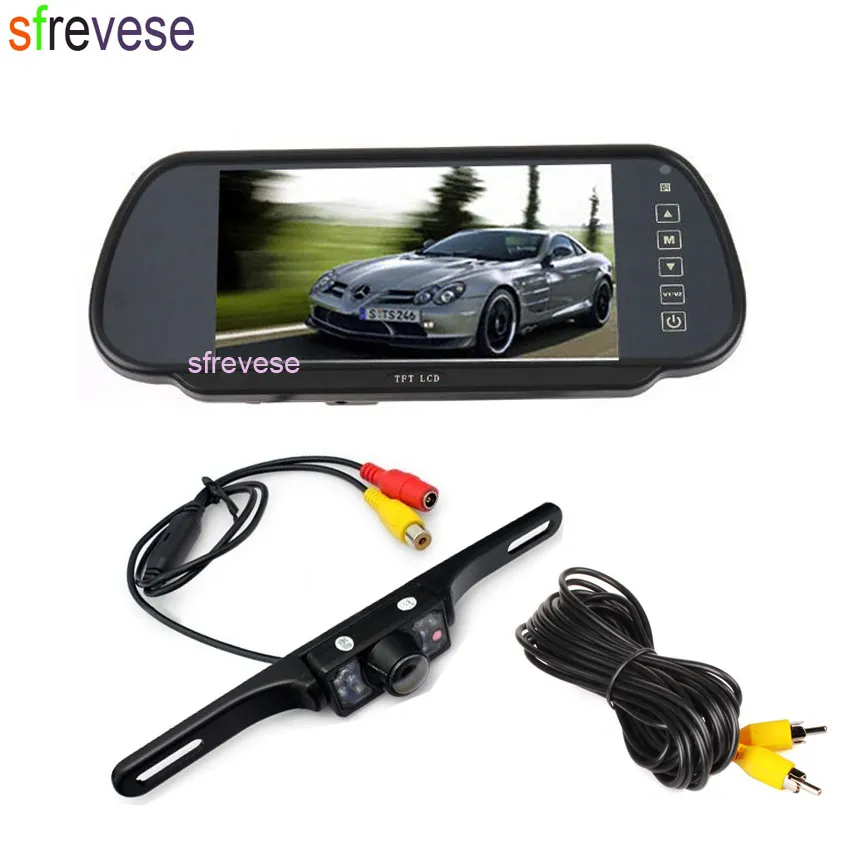 7-inch Color Car Rearview Monitor with Backup Rear View Night Vision ...