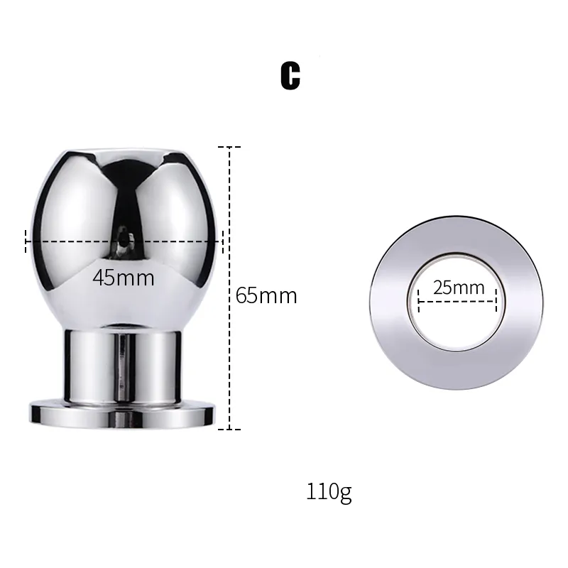 Beeger Enema Hollow Aluminum butt plug
