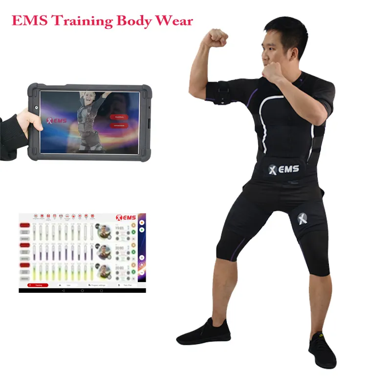 Bärbar EMS Muscle Stimulaton Electric Muscle Stimulator EMS Training Slimming Machine With Underwear Suit