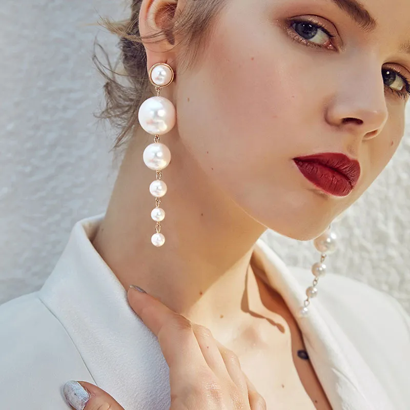 10 paia di orecchini a bottone con perle finte a sfera rotonda di nuova moda per le donne, regalo di nozze per feste, gioielli per l'orecchio all'ingrosso