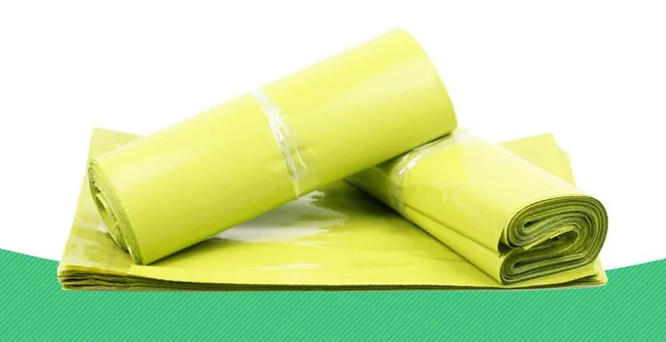 Letrusting 50pcs partia żółto-zielona torba z kopertami samozadowolenia samozwańczy torebki plastikowe Poly Mailer Prezent