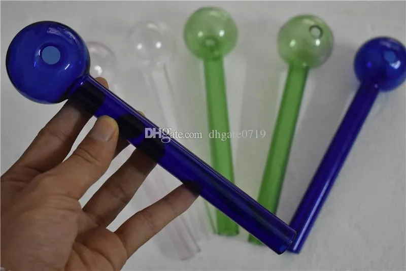 7.8inch glass oil burner pipes pyrex glass tube thick Glass pipe colorful pipes 50mm ball bowl for smoking