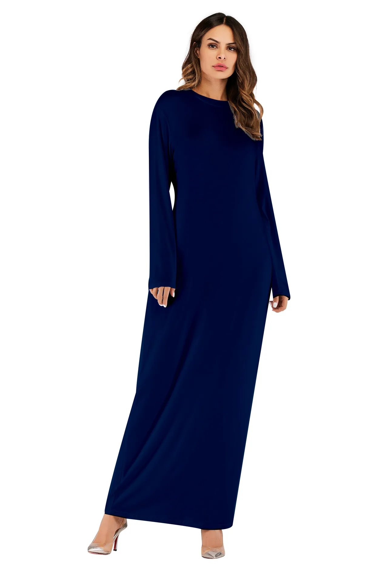 knee length dresses for ladies One Shoulder Crochet Chiffon Ruffle Maxi Dress – RAISA VANESSA INT main image 0