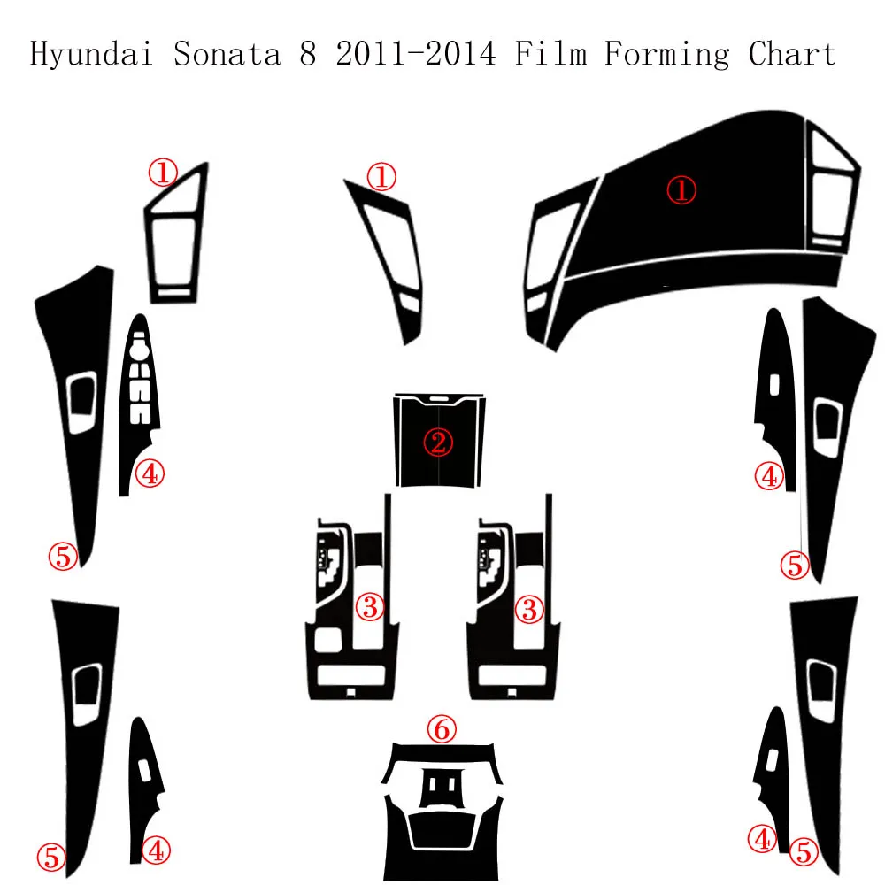 Hyundai YF SONATA Auto Accessories Interior Molding Set Feelding 4