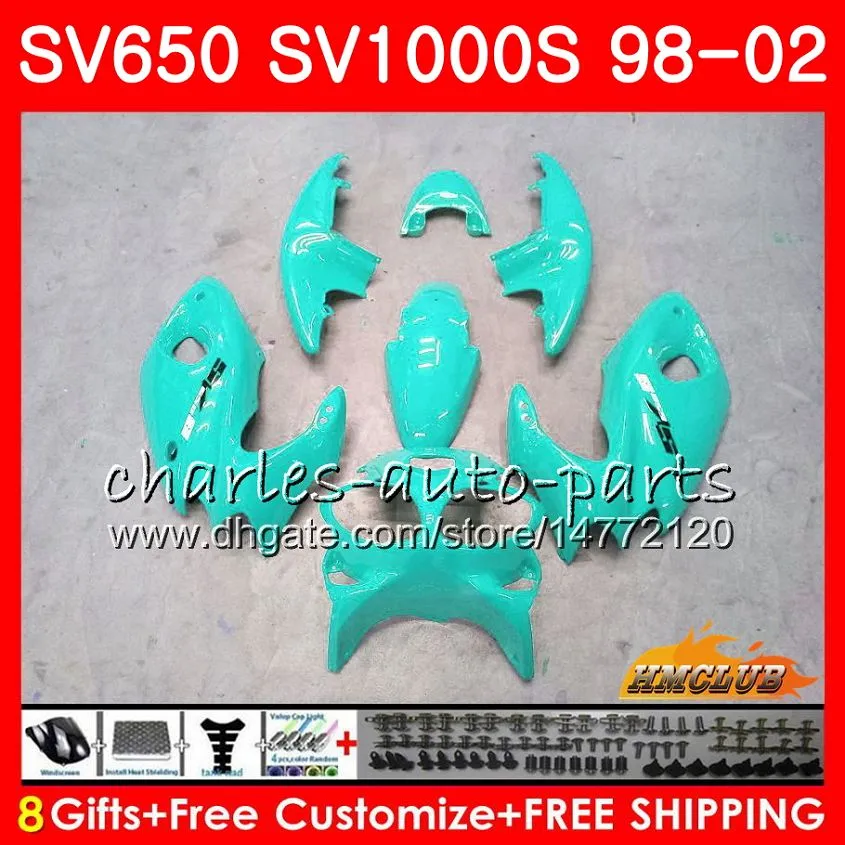 Corps Pour SUZUKI SV650S SV400S SV1000S 98 99 00 01 02 26HC.14 brillant cyan SV 650S 400S 1000S SV650 SV400 S 1998 1999 2000 2001 2002 Carénage