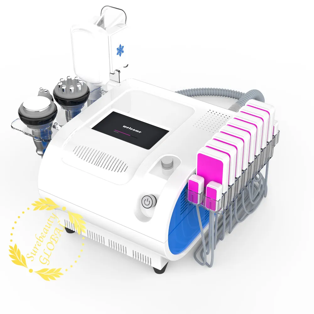 Hot Selling Fast Shipping Ultrasonic40K Cavitation Vakuumkylning Handbehandling Led Photon Cooling System Beauty Machine Manufacturer