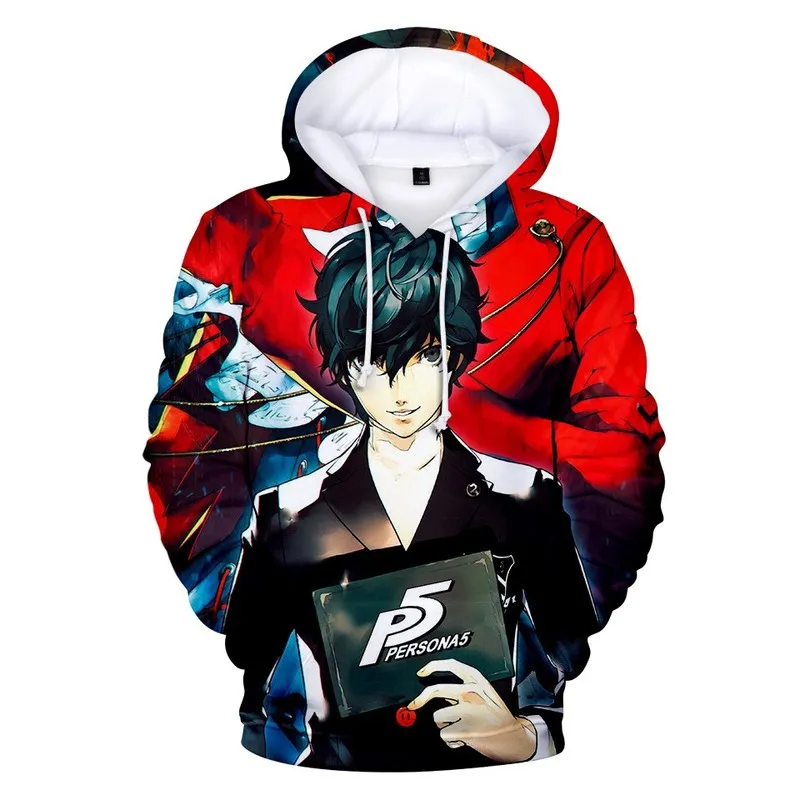 Erkek Hoodie Anime Persona 5 Hoodie Kazak Ren Amamiya 3D Bask l