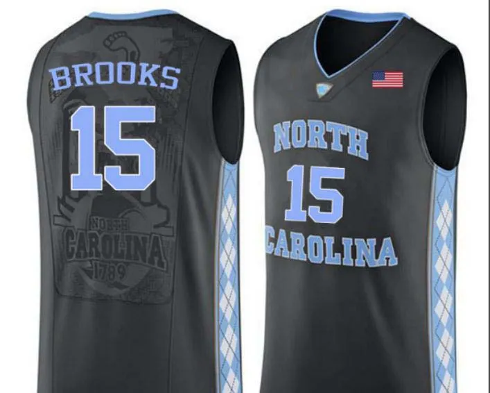 mulheres costume Homens Jovens VintageUNC Tarheels Garrison Brooks # 15 College Basketball Jersey tamanho S-4XL ou personalizado qualquer nome ou número de camisa